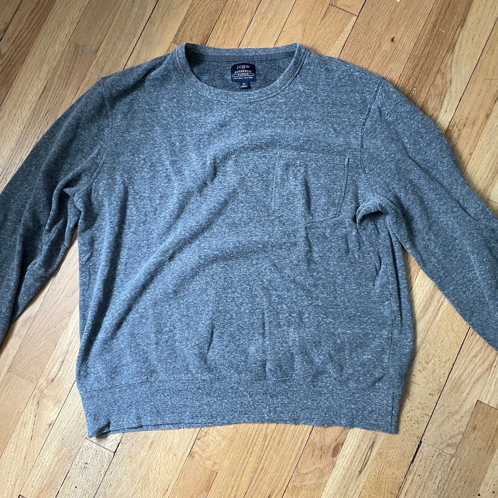 J.Crew Men’s Sz XL Gray Breast Pocket Sweatshirt